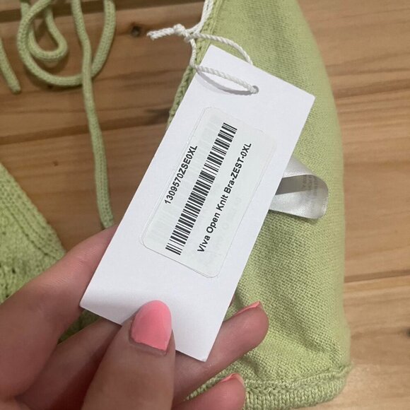 Green Reformation Knit Bikini Top - Picture 5 of 6